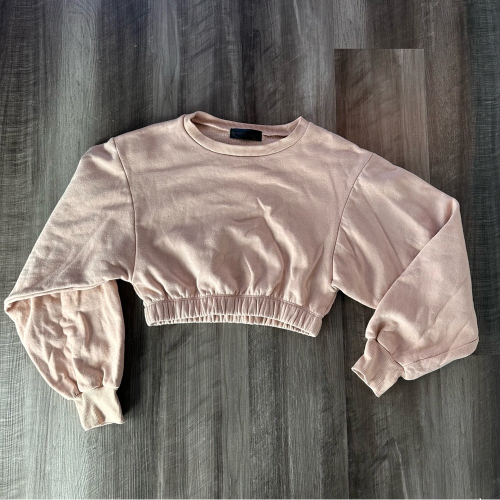 Pink Matte Collection Cropped Sweatshirt